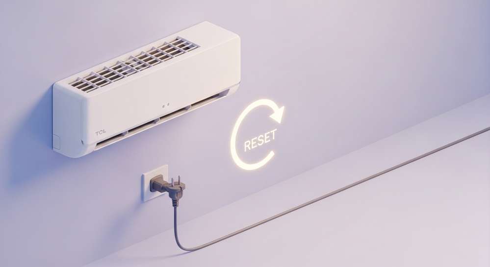 Hướng dẫn chi tiết cách reset máy lạnh TCL tại nhà 2 Cách reset máy lạnh TCL bằng cách ngắt nguồn điện (Hard Reset)