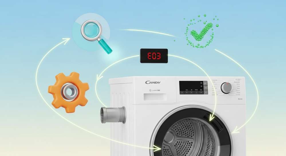 Bảng mã lỗi máy sấy Candy và hướng dẫn tự sửa chữa tại nhà 3 Hướng dẫn chi tiết các bước tự kiểm tra và khắc phục lỗi