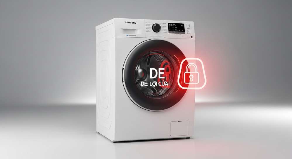 Lỗi DE máy giặt Samsung: Nguyên nhân và cách khắc phục tại nhà 1 Lỗi DE trên máy giặt Samsung là gì