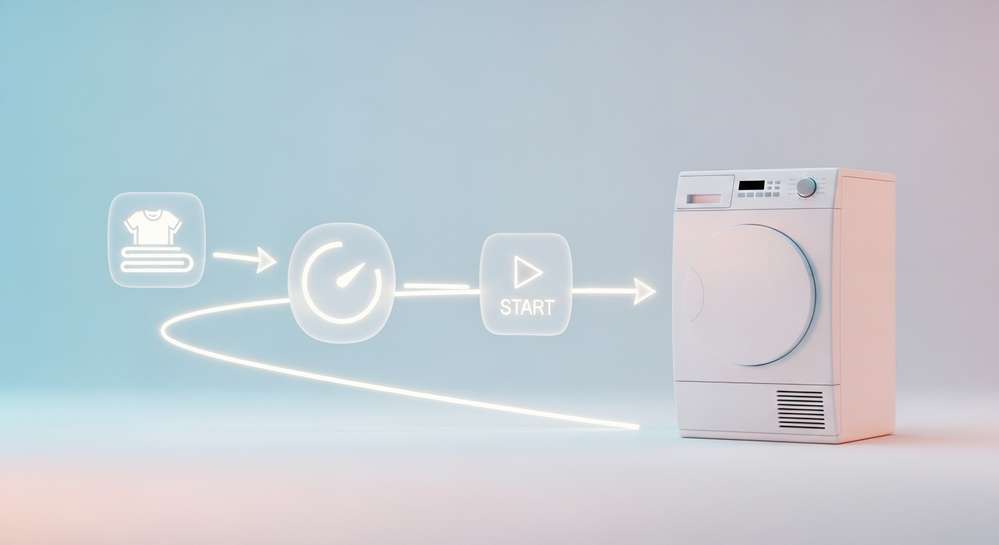 Hướng dẫn sử dụng máy sấy quần áo Galanz đúng cách hiệu quả 2 Quy trình vận hành máy sấy quần áo Galanz từng bước đơn giản