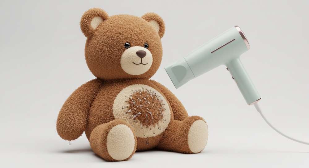 Sấy khô gấu bông bằng máy sấy an toàn và hiệu quả 2 Chuẩn bị gấu bông và máy sấy đúng cách