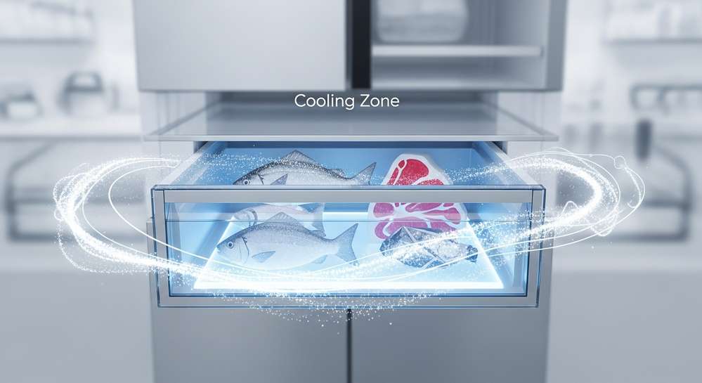 Ngăn Cooling Zone trên tủ lạnh Toshiba và những điều bạn cần biết 1 Ngăn Cooling Zone trên tủ lạnh Toshiba là gì