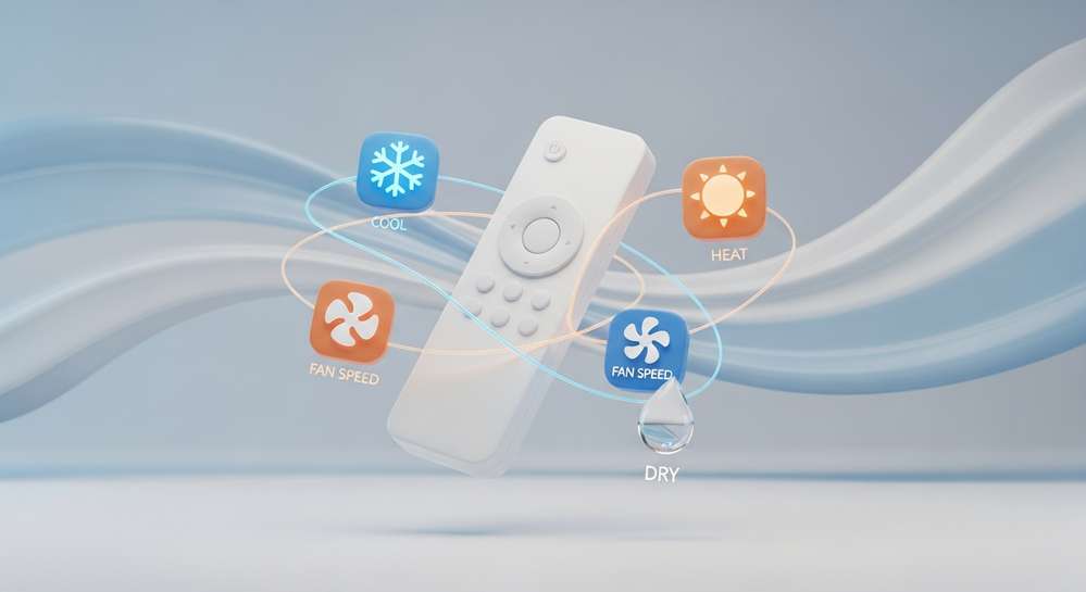 Cách sử dụng điều khiển điều hòa Panasonic chi tiết nhất 1 Giải mã các ký hiệu và nút bấm cơ bản trên điều khiển